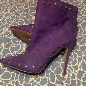 Purple studded boots